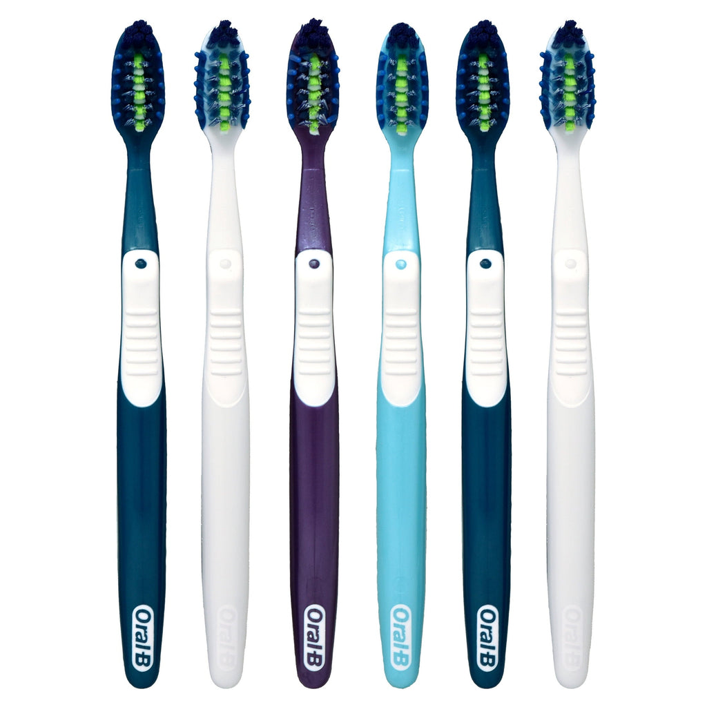 Toothbrush Pro Clean Cross Action, Deep Plaque Removal, 6 Count