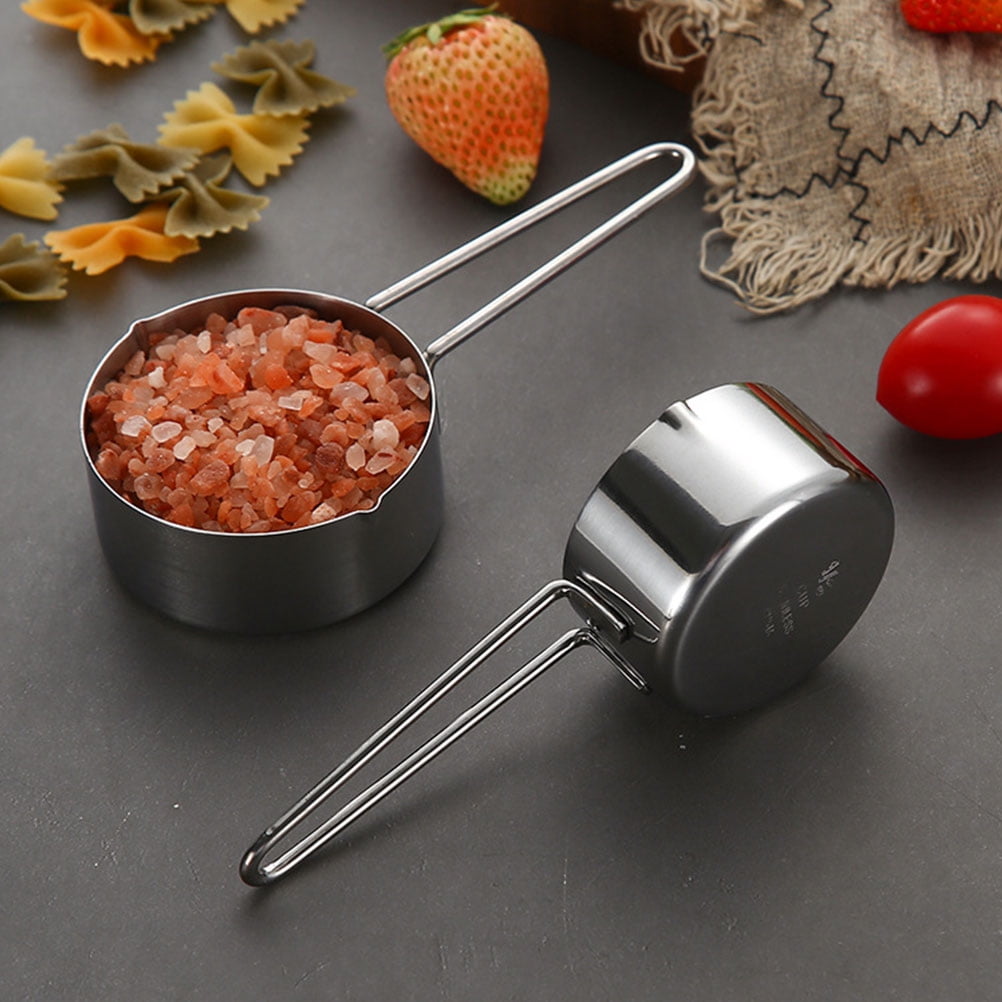 Stainless Steel Measuring Spoons Baking Tools Kitchen Cup Seasoning Scale (1/4cup 60ml) Creamer