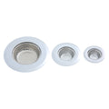 Stainless Steel Kitchen Sink Drain Strainer Set 3 Pack 4.45", 2.95", 2.1" Silver