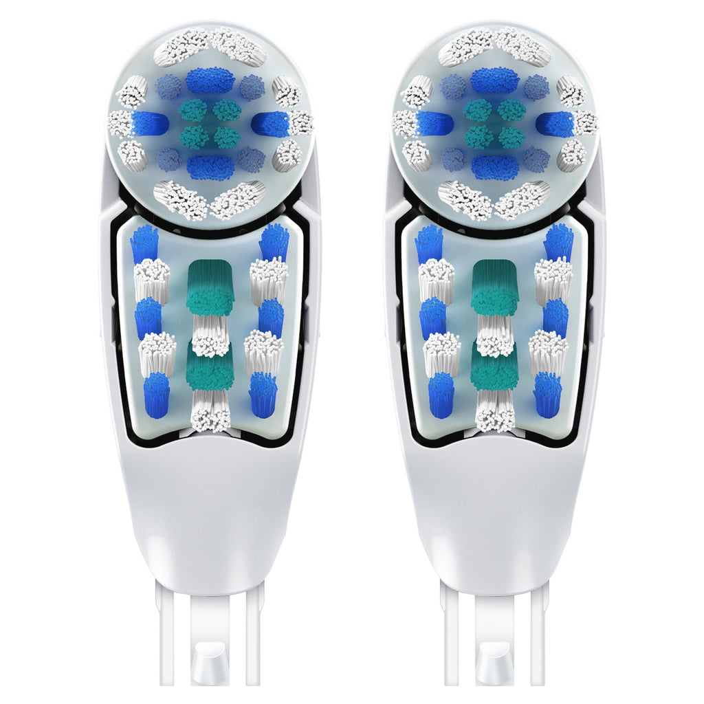 Toothbrush Heads, Deep Clean Battery Powered Toothbrush Replacement Brush Heads, 2 Count