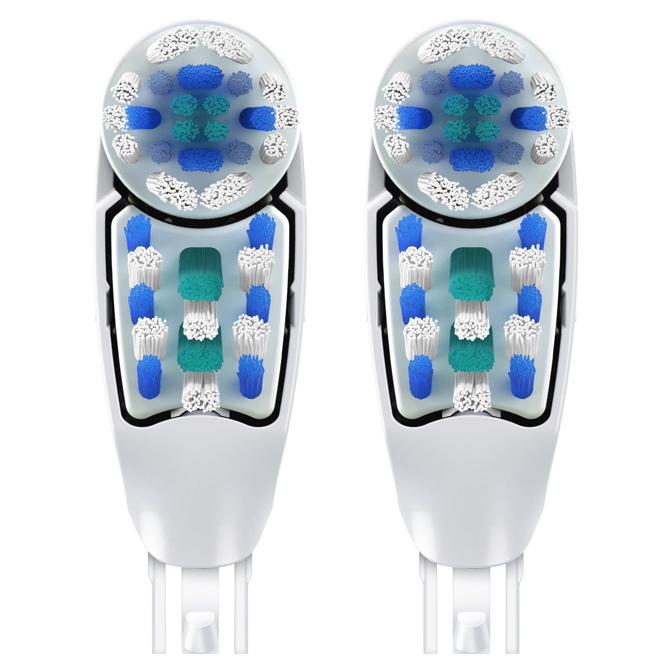 Toothbrush Heads, Deep Clean Battery Powered Toothbrush Replacement Brush Heads, 2 Count