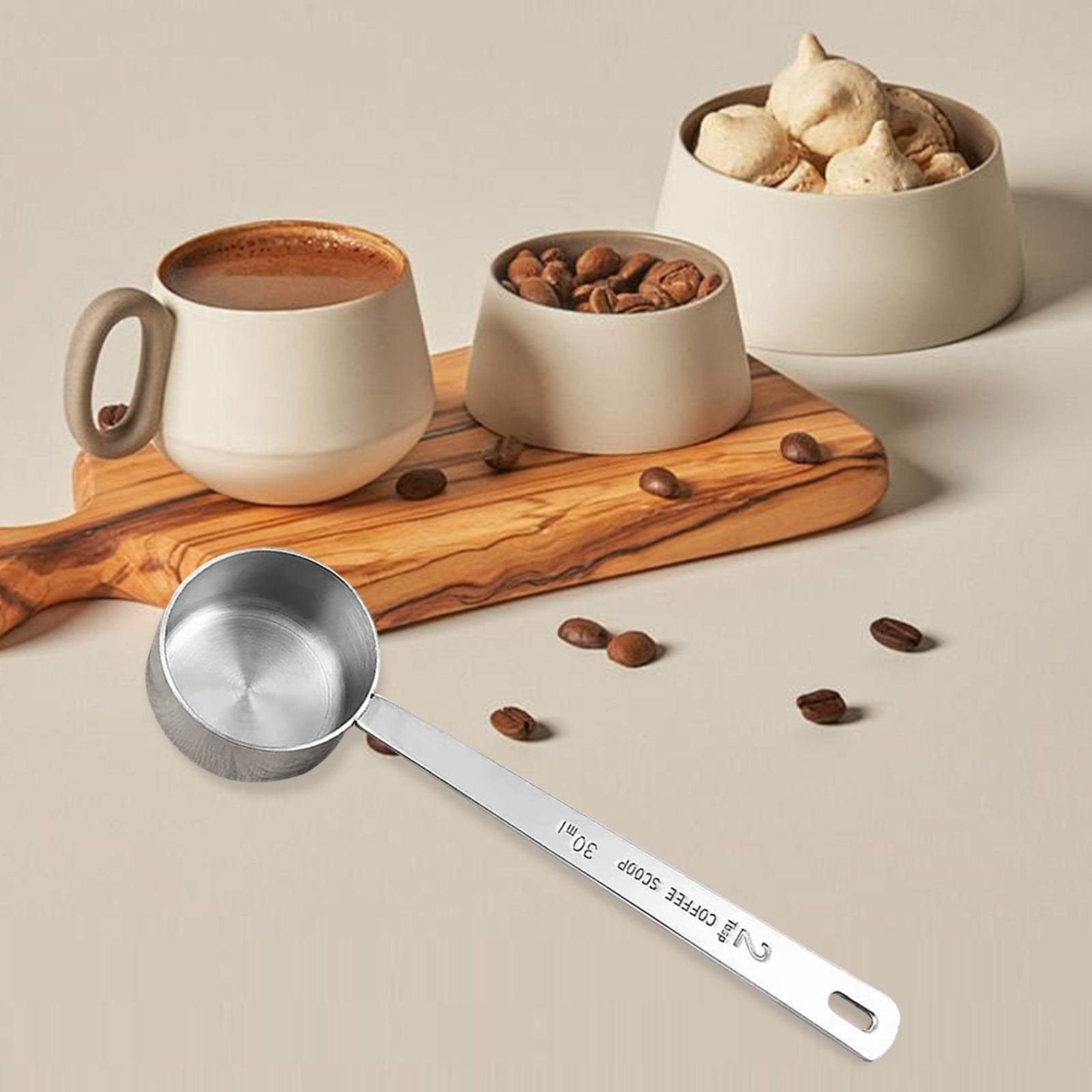 2 Tablespoon Coffee Scoop, Long Handle Stainless Steel Measuring Spoon, 1/8 Cup Measuring Cup, Coffee Measuring Spoon...