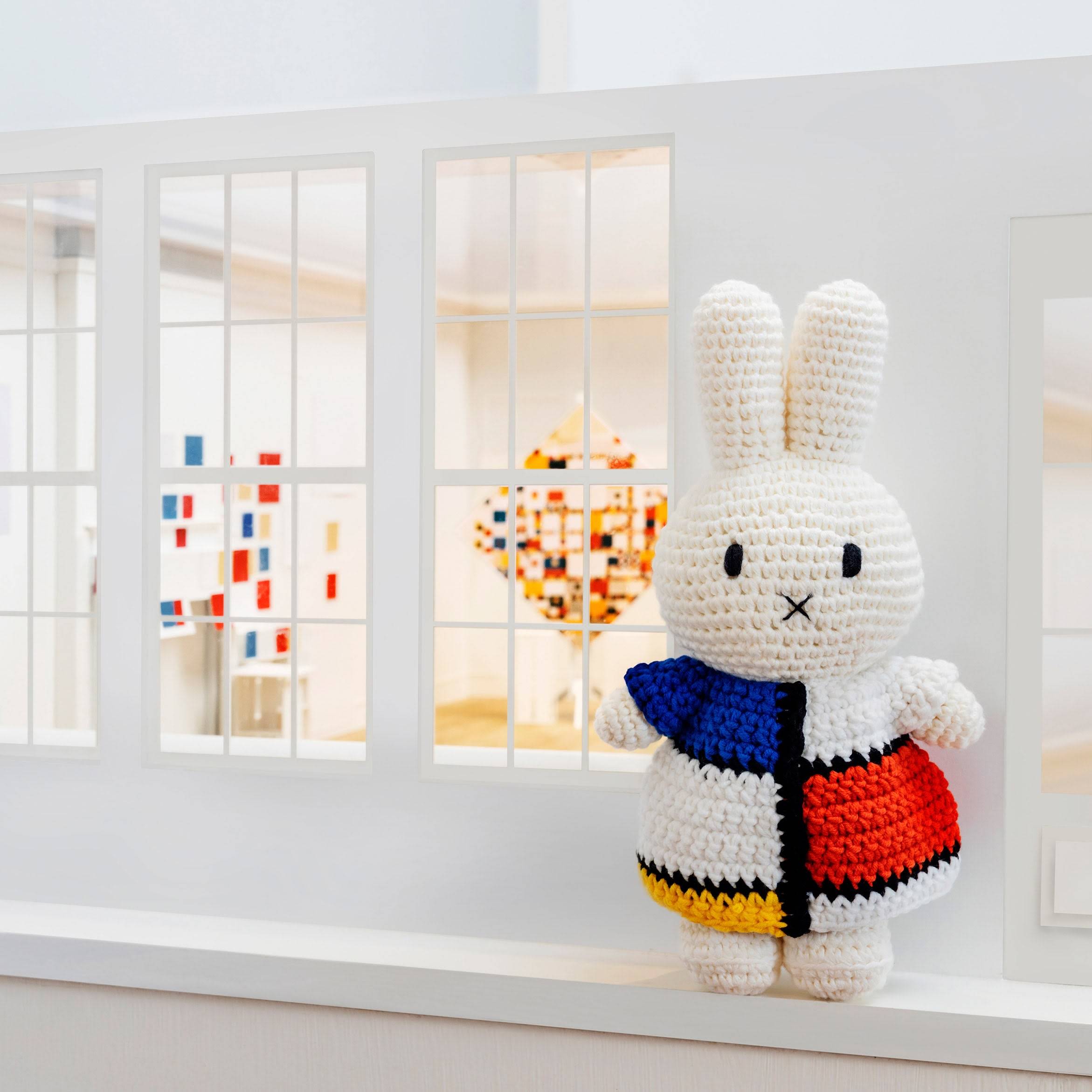 Miffy and Friends Crochet Mondrian Plush Toy - Miffy