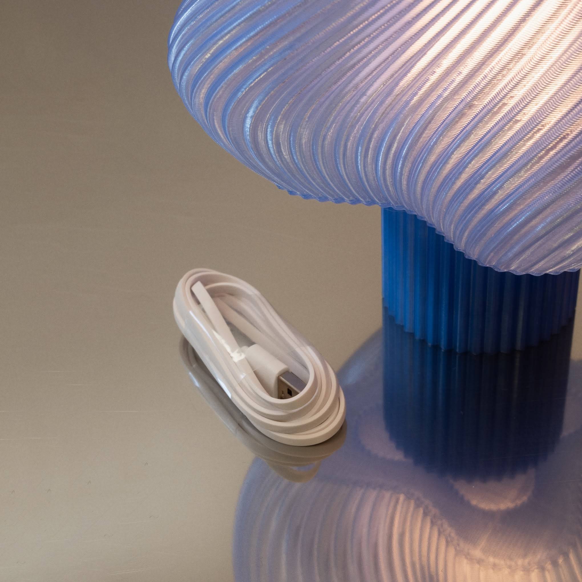Soft Serve 3D-Printed Lamp - Blueberry Sorbet