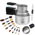 15-Piece Magnetic Measuring Cups & Spoons Set, Stainless Steel with N45 Magnets, Fits Spice Jars for Baking &...