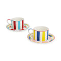 Geocromia Porcelain Dinnerware - Cup &amp; Saucer S/2