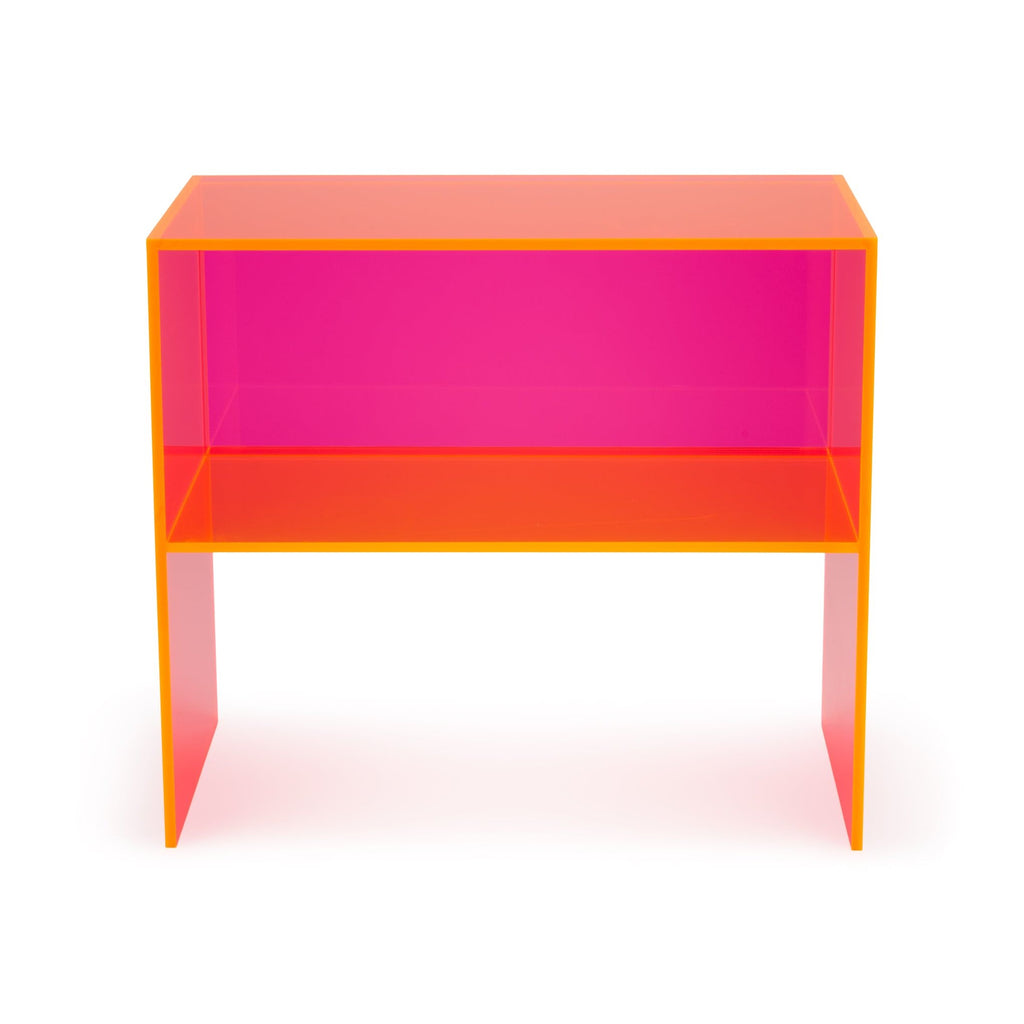 Two-Way Side Table - Neon Orange/ Neon Pink