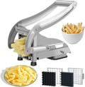 with 2 Blades, Professional Potato Stainless Steel, Potato Slicer Fries, No-Slip...