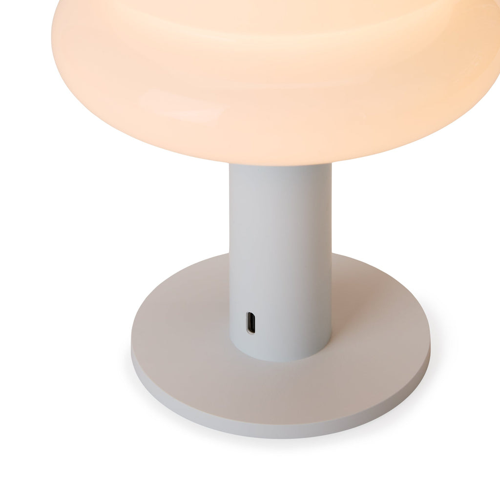 Snowman 15 Portable Lamp - White/ Ice Blue