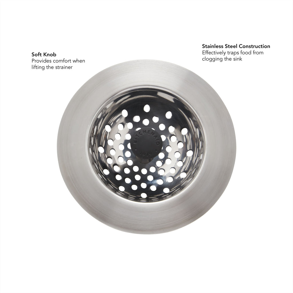 Stainless Steel Sink Strainer with Black Knob Drain Catchers