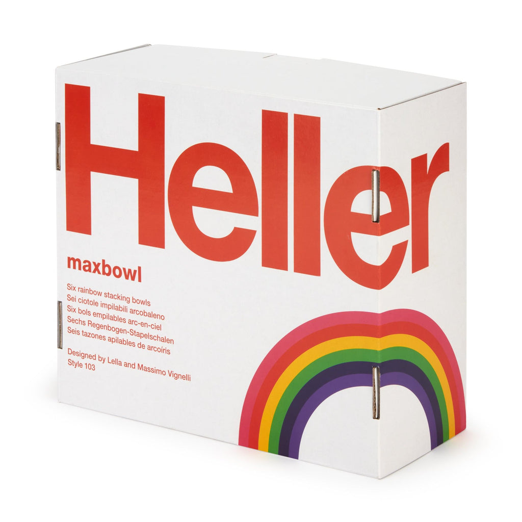 Vignelli Hellerware Rainbow Stacking Dinnerware - Set of 6