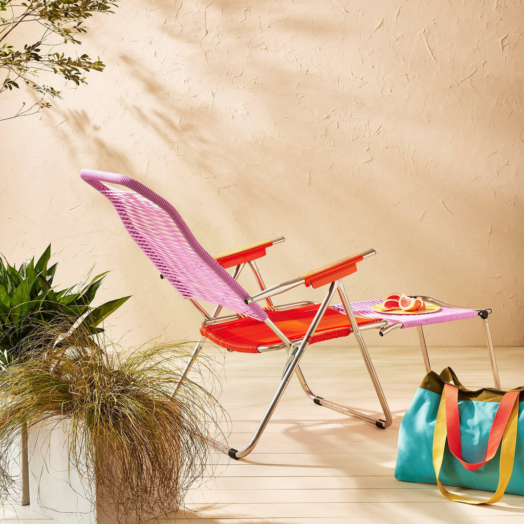 Spaghetti Outdoor Lounge Chair - Pink/ Orange
