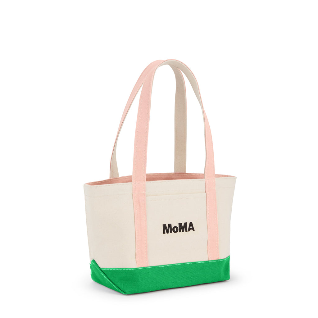 MoMA Baggu Heavyweight Canvas Tote - Pink/ Green