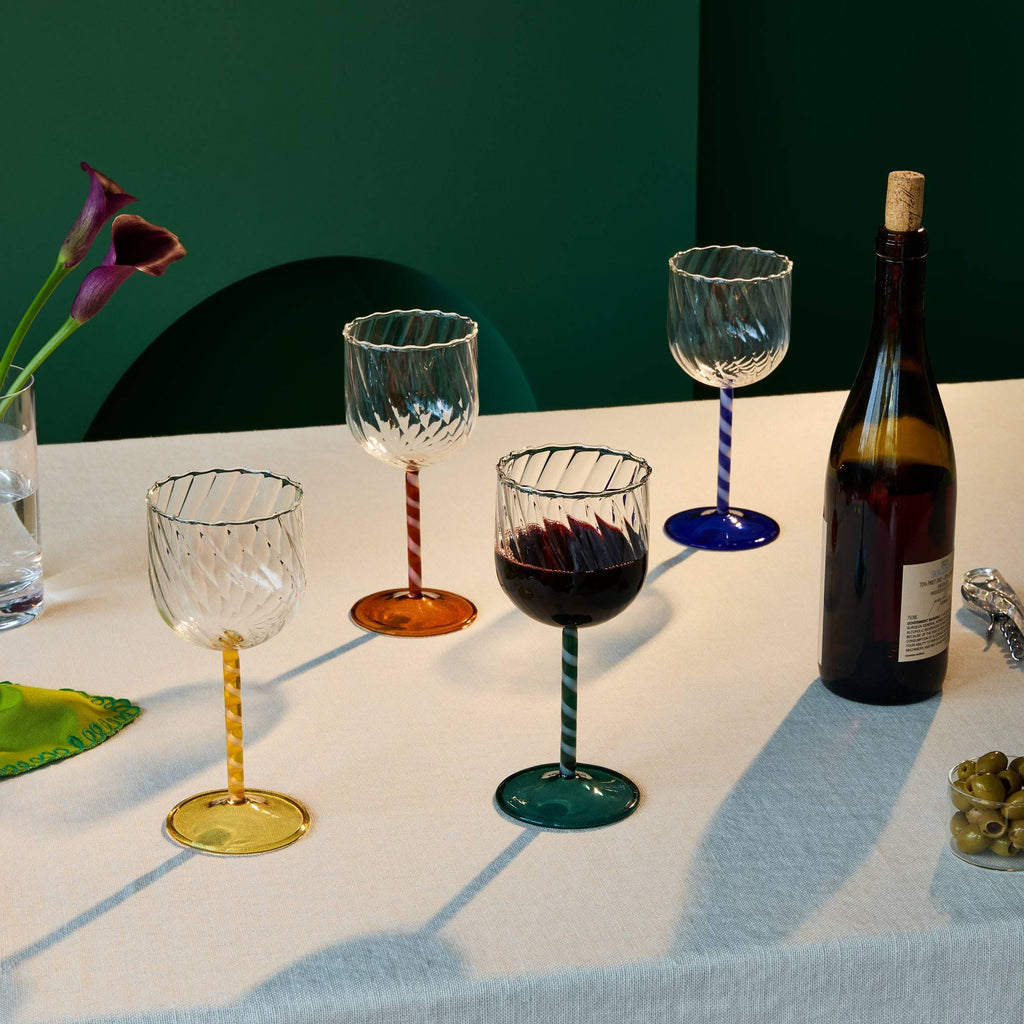 Candy Twist Glassware - Set of 4 - Wine Set of 4