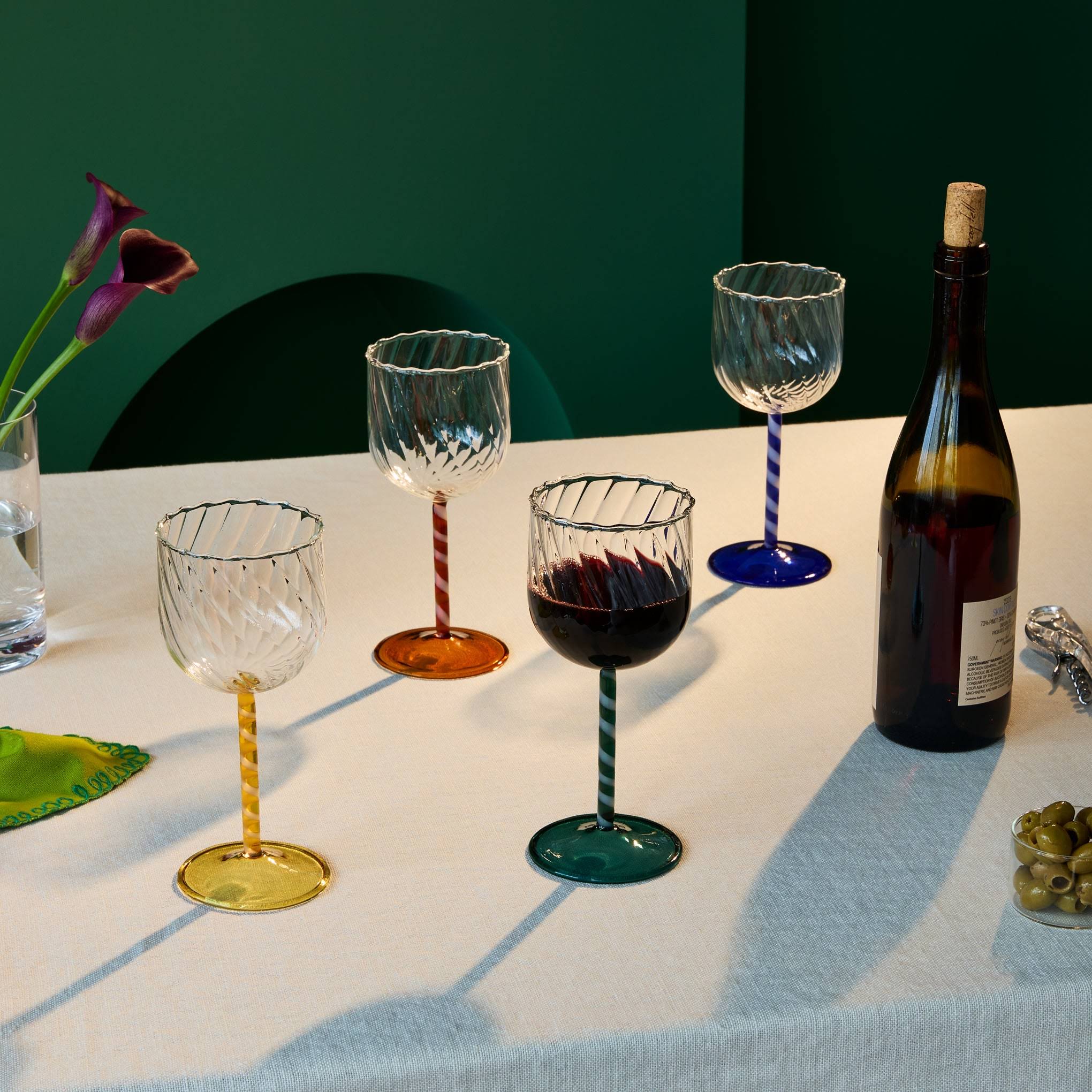 Candy Twist Glassware - Set of 4 - Wine Set of 4