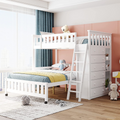 ??Store Closing Sale??Bunk Bed- Gray +6drawers +3shelves
