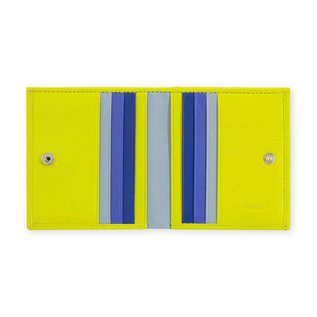 Flavio Leather Snap Wallet - Lime