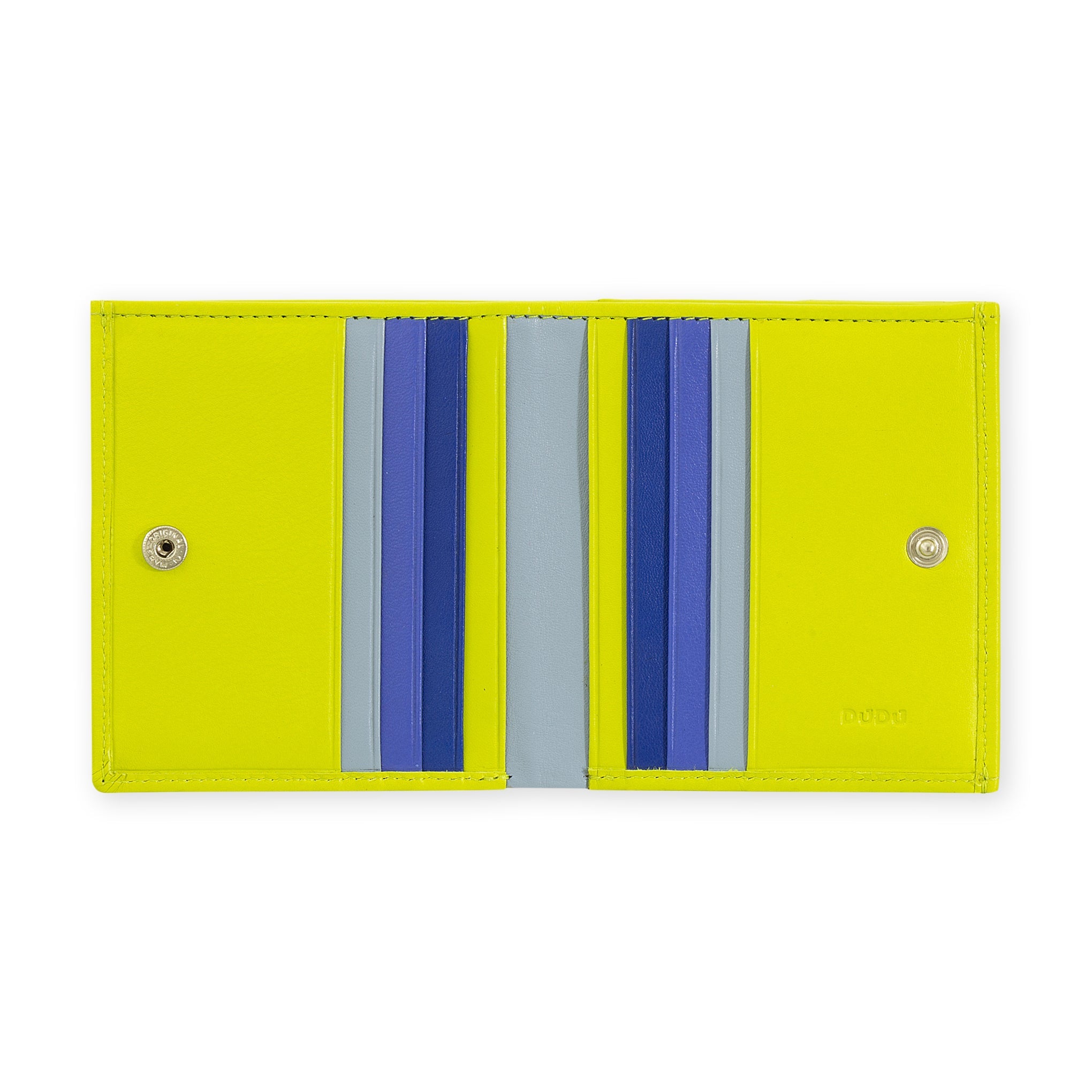 Flavio Leather Snap Wallet - Lime