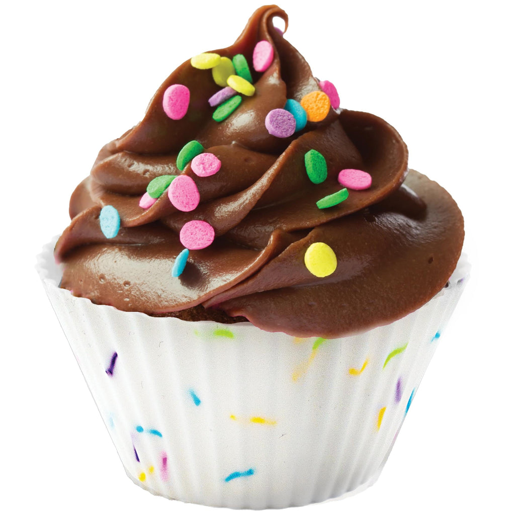 Reusable Non-Stick Silicone Baking Cups (12 Pack) - Standard Size - Confetti