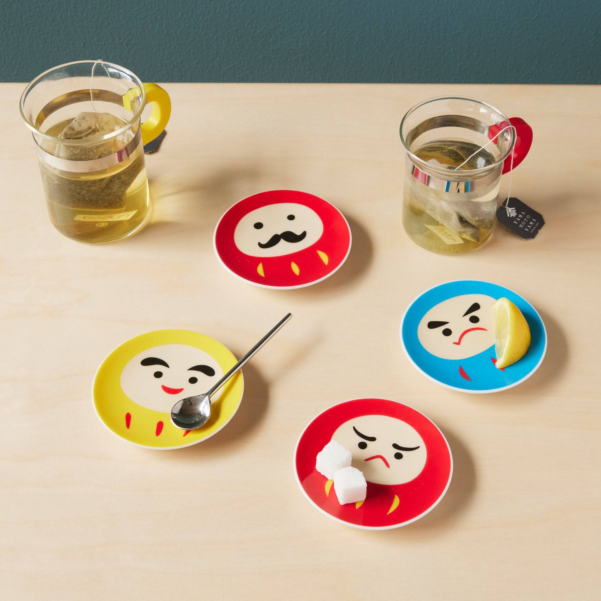 Daruma Mini Face Plates - Set of 4