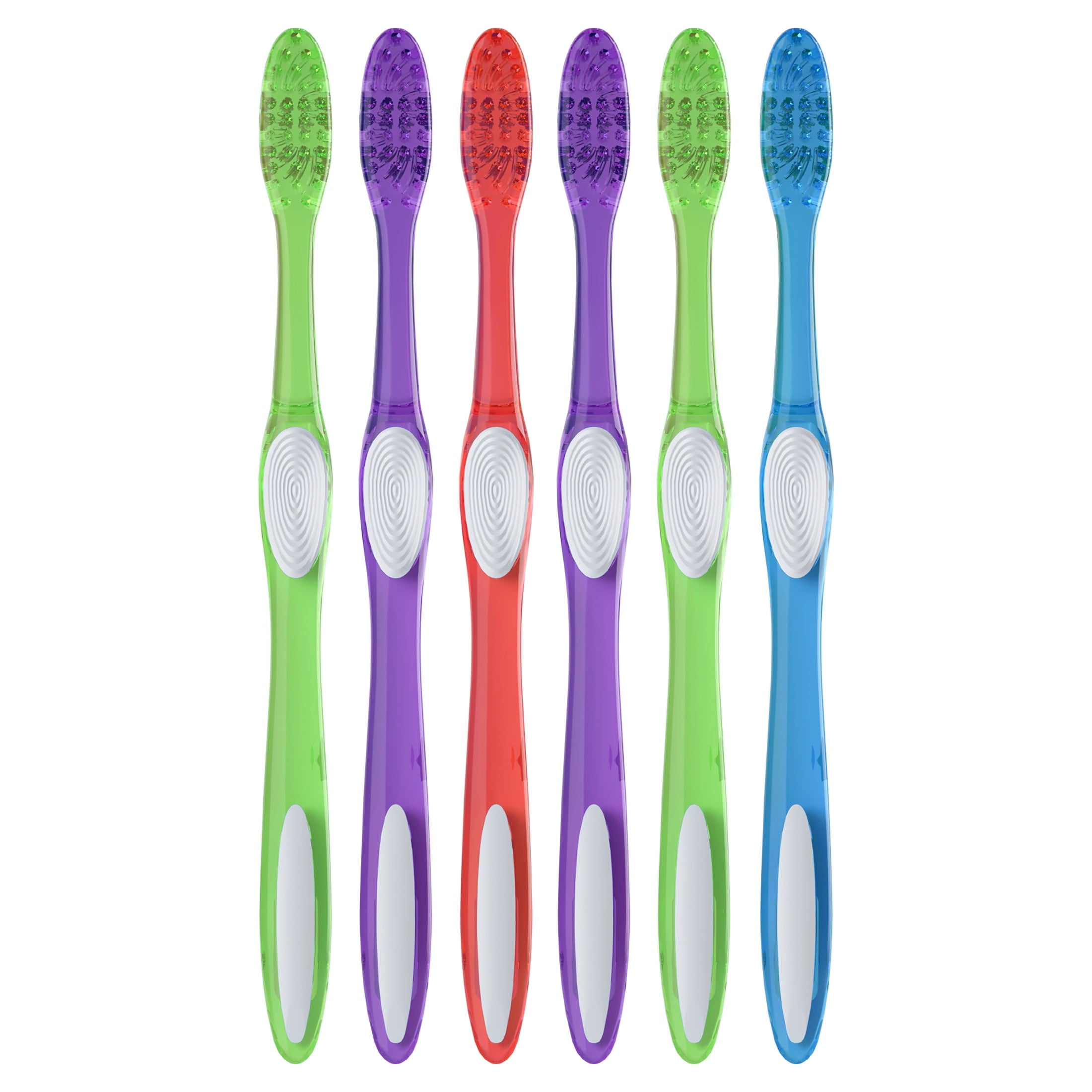 (4 pack)  Toothbrush Pack, Essential Clean Manual Toothbrushes, Soft Bristles, 6 Count