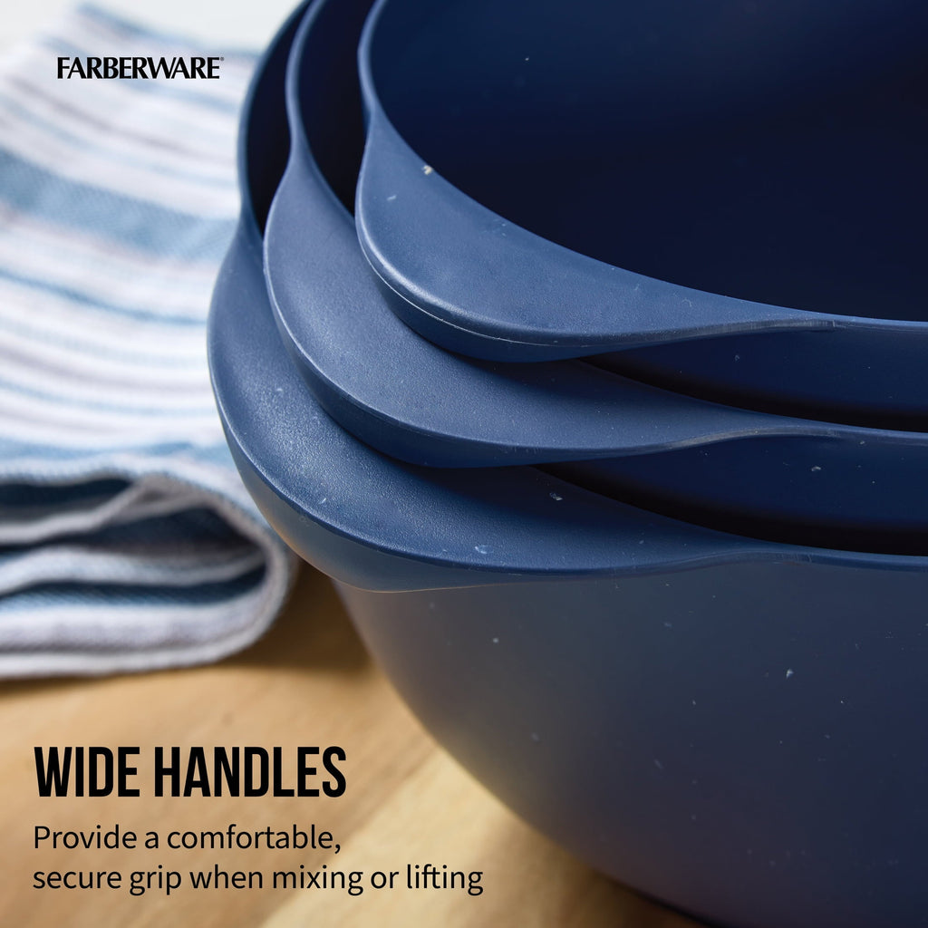 3-Piece Bowl Colander Set with Non-Slip Base