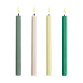 HAY Shape Candles - Set of 4 - Greens/ Whites