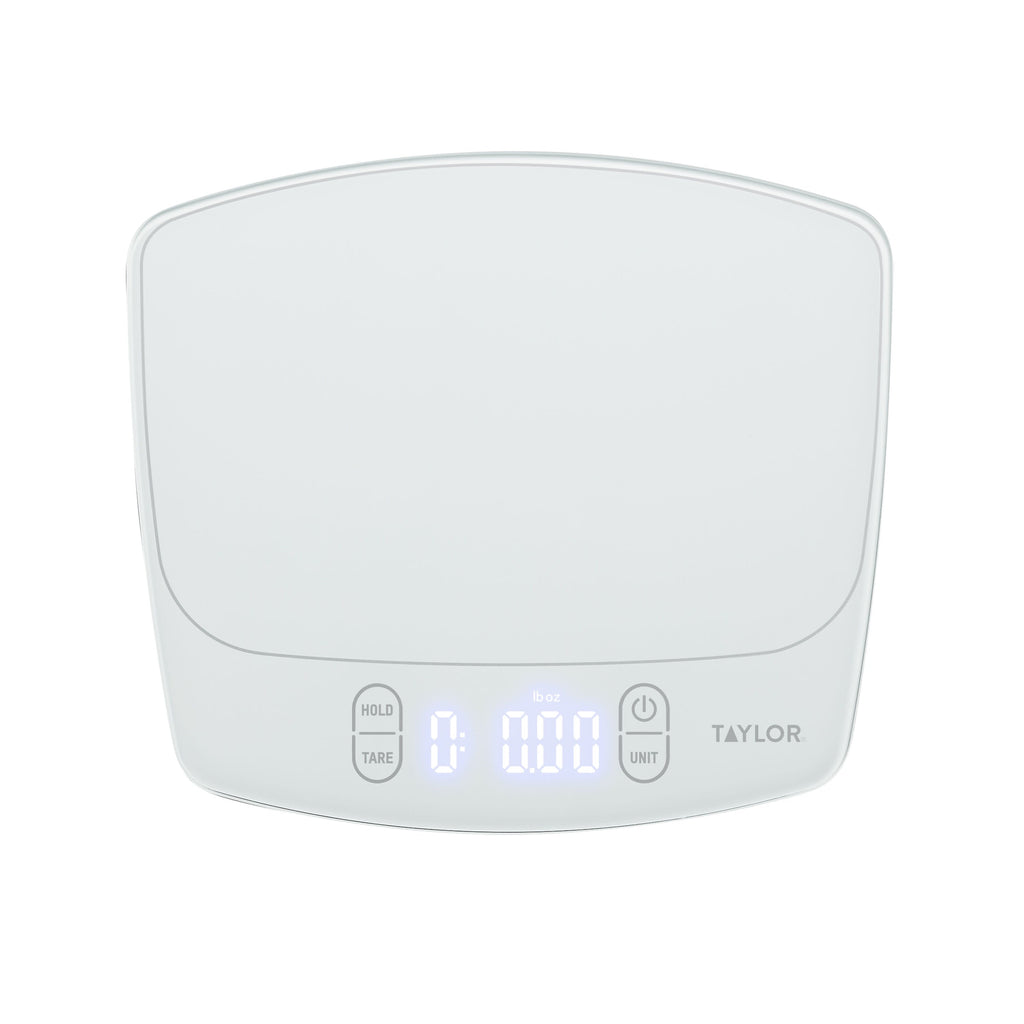 11lb Waterproof Digital Kitchen Scale and Food Scale for Baking, Cooking, Meal Prep and Portion Sizing White