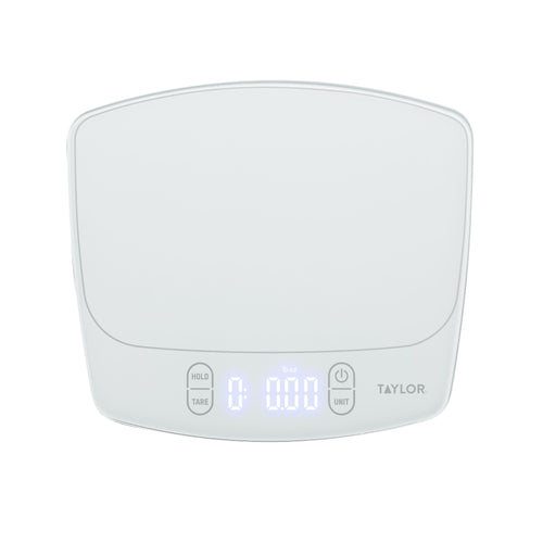 11lb Waterproof Digital Kitchen Scale and Food Scale for Baking, Cooking, Meal Prep and Portion Sizing White