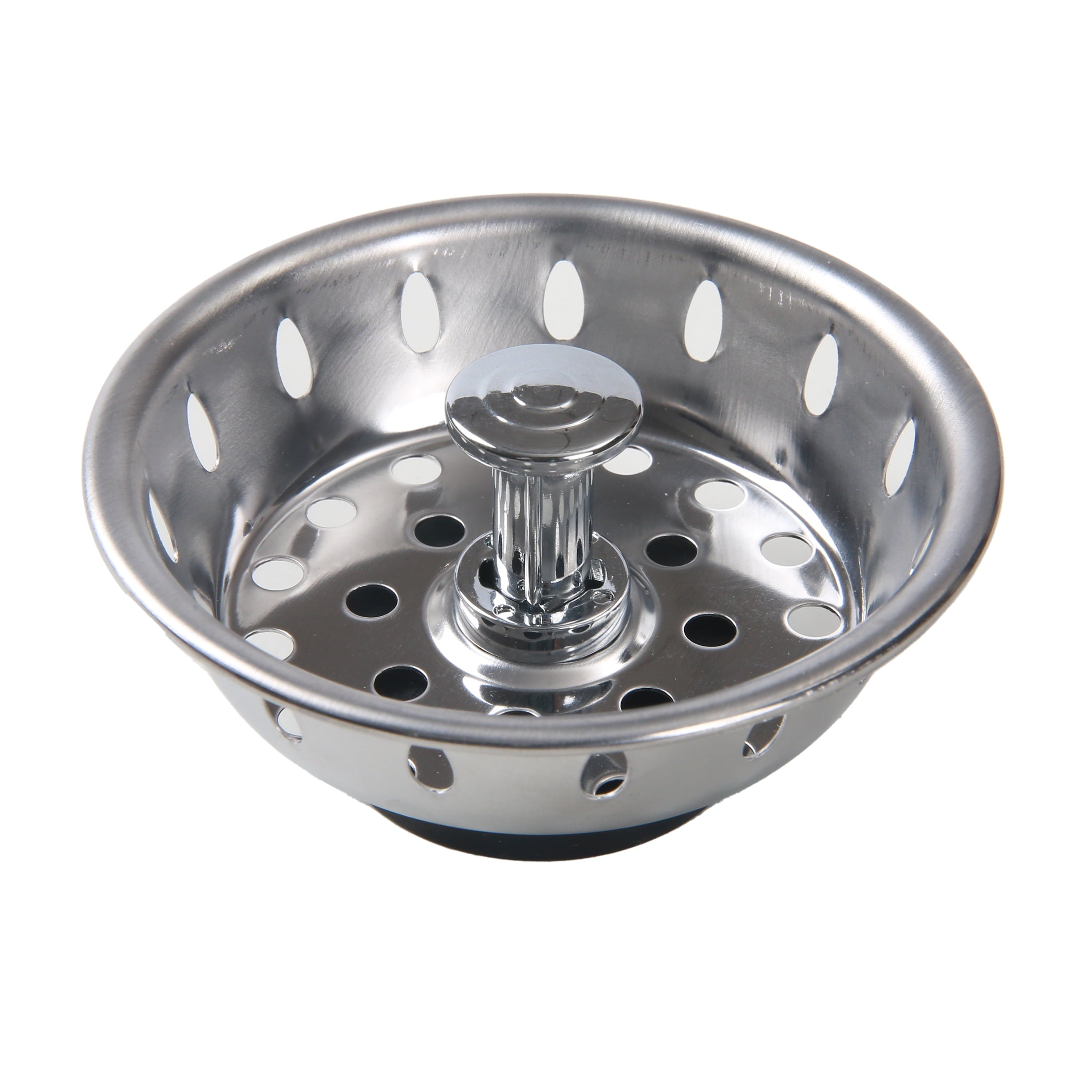 Stainless Steel Deluxe Kitchen Sink Strainer Silver for 3.5" Drains