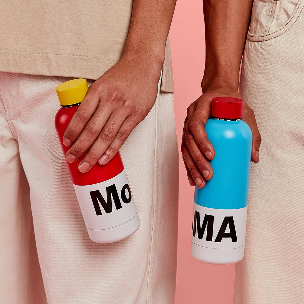 MoMA Logo Water Bottle - Blue/ Red