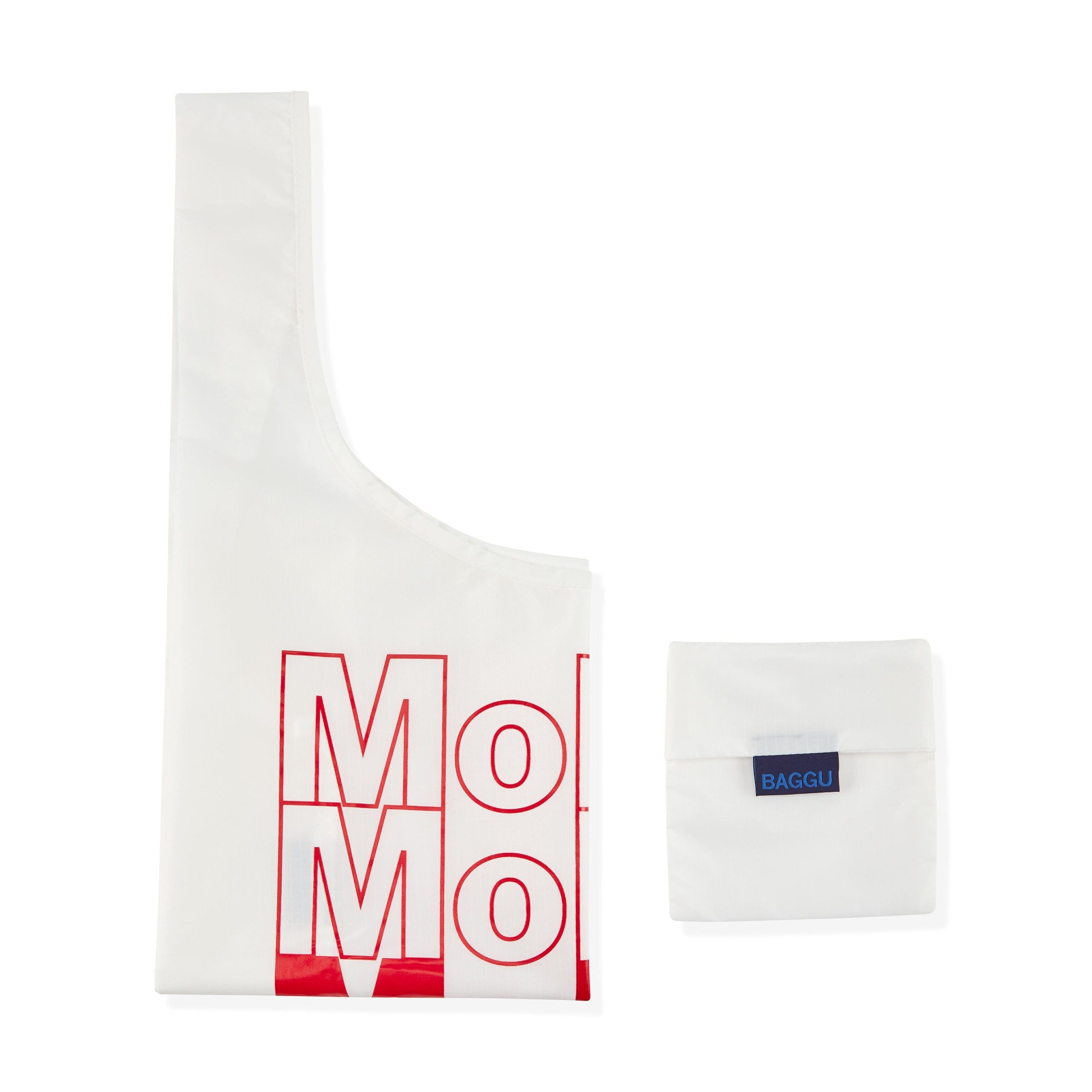 MoMA Baggu Recycled Nylon Tote Bag - White
