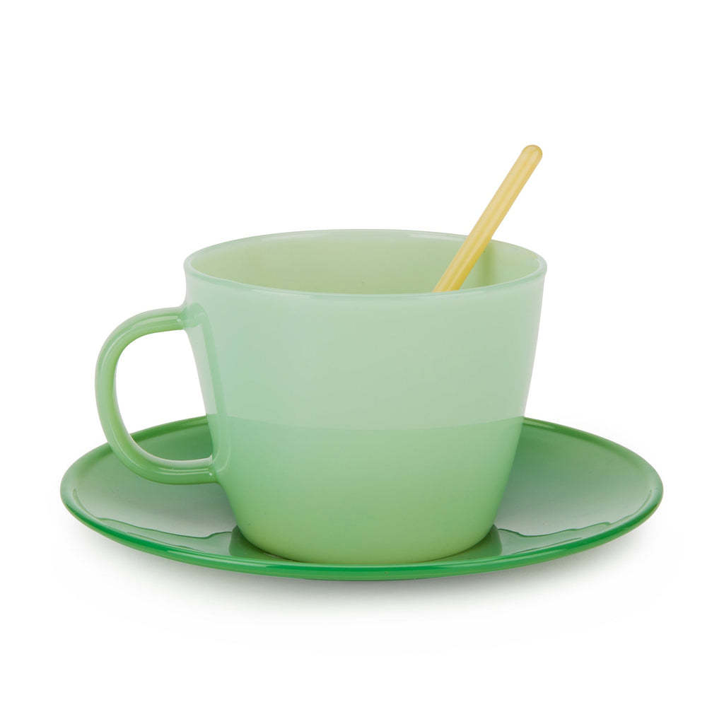 Bodum Copenhagen Glass Mug &amp; Saucer Set