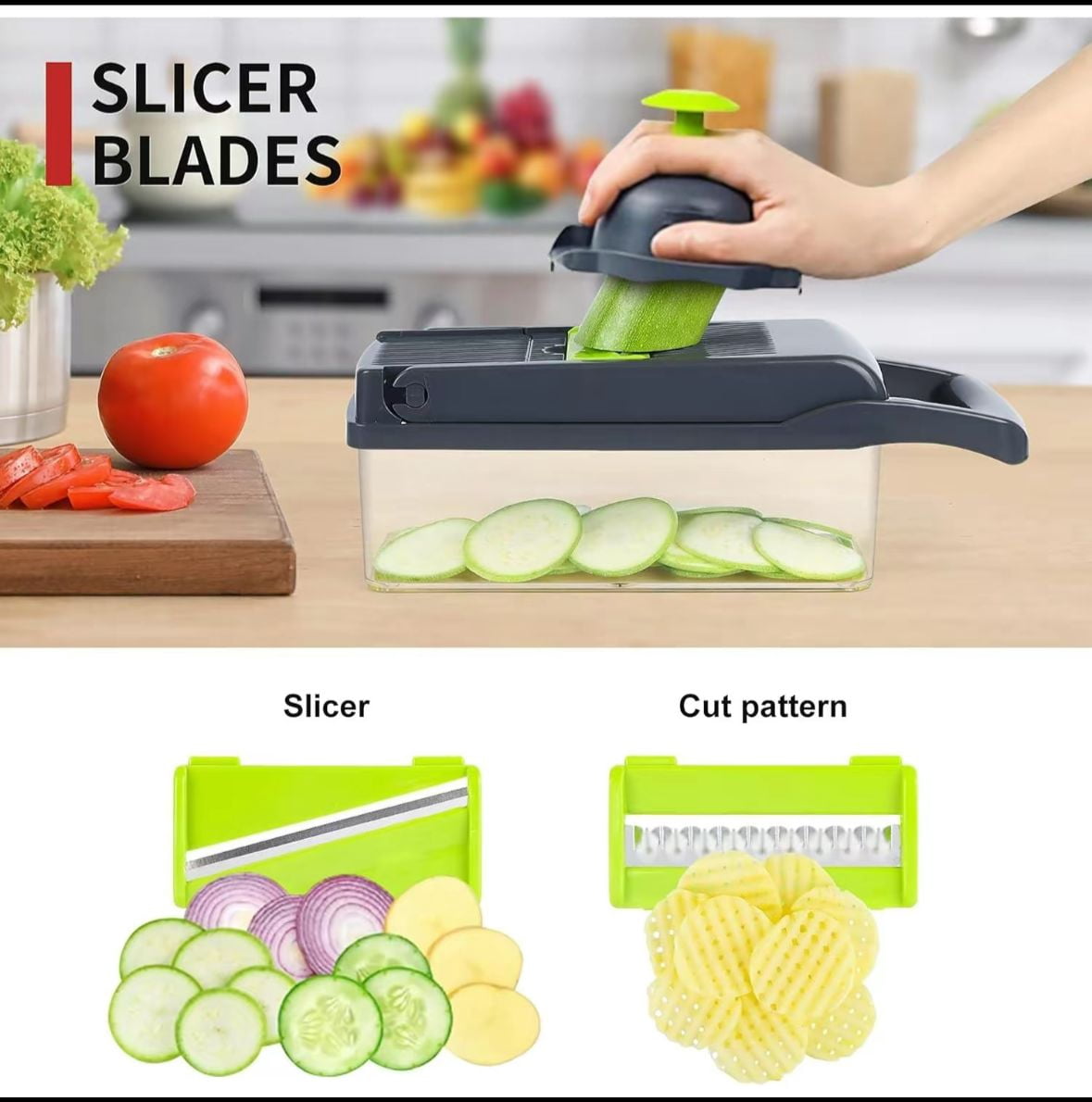 16 in 1 Multifunctional Vegetable Chopper Manual Food Chopper Vegetable Slicer Dicer Mandoline Vegetable Cutter Kitch...