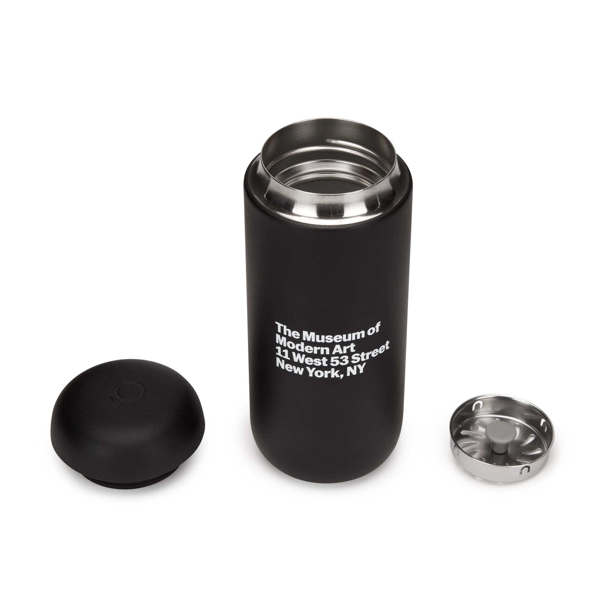 MoMA Address Insulated Travel Mug - Black