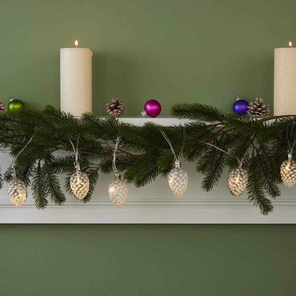 LED Holiday String Lights - Pinecone