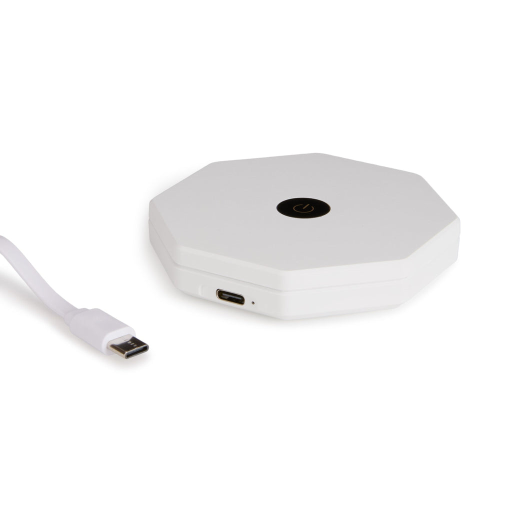 Twist Hexagon Portable Table Lamp - Lunar White