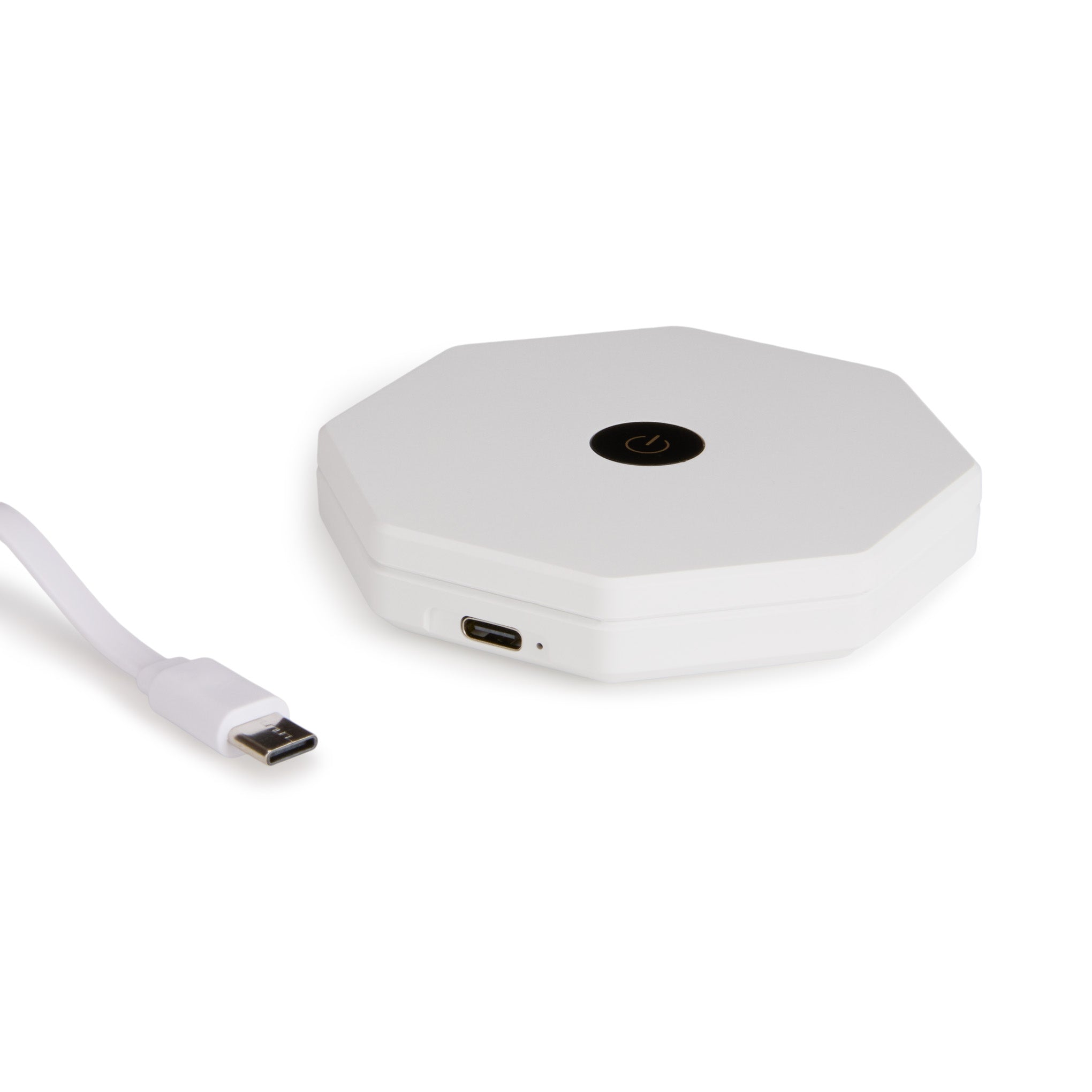 Twist Hexagon Portable Table Lamp - Lunar White