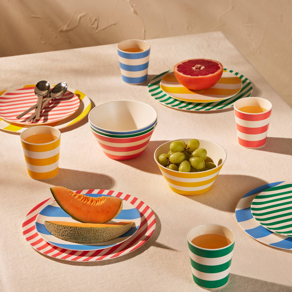 Bamboo Colorful Striped Dinnerware - Set of 4 - Bowl