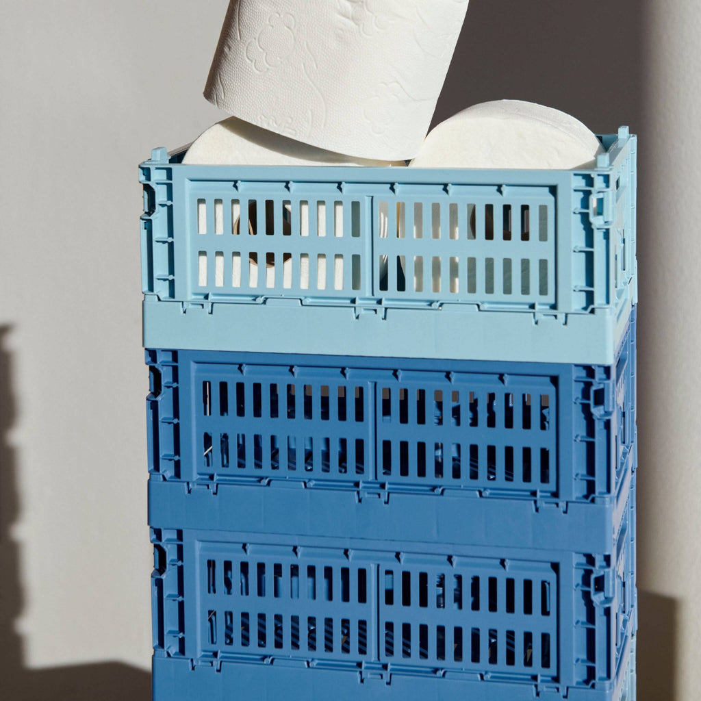 HAY Recycled Plastic Collapsible Color Crate - Off White