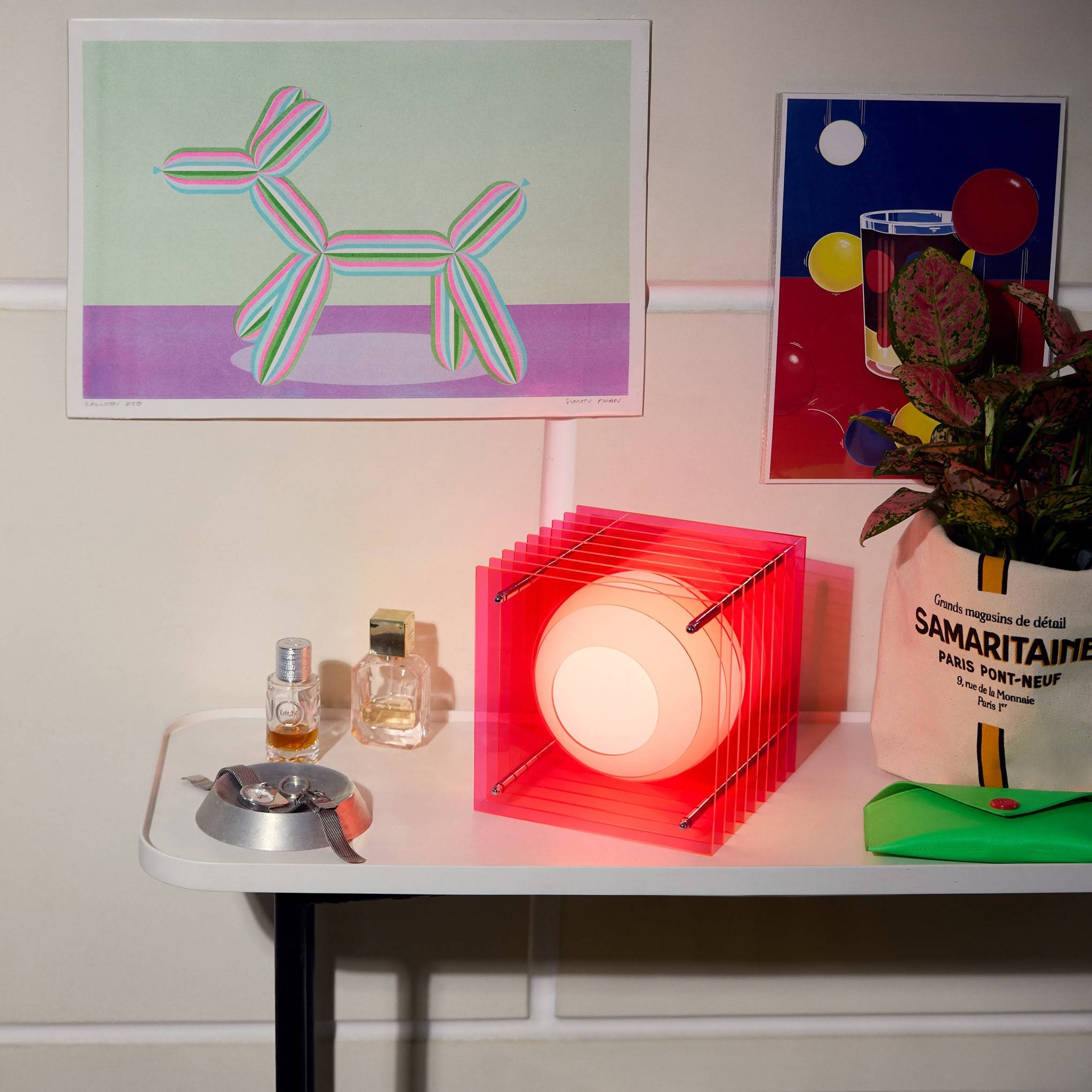 Lớp Layers Table Lamp - Electric Pink