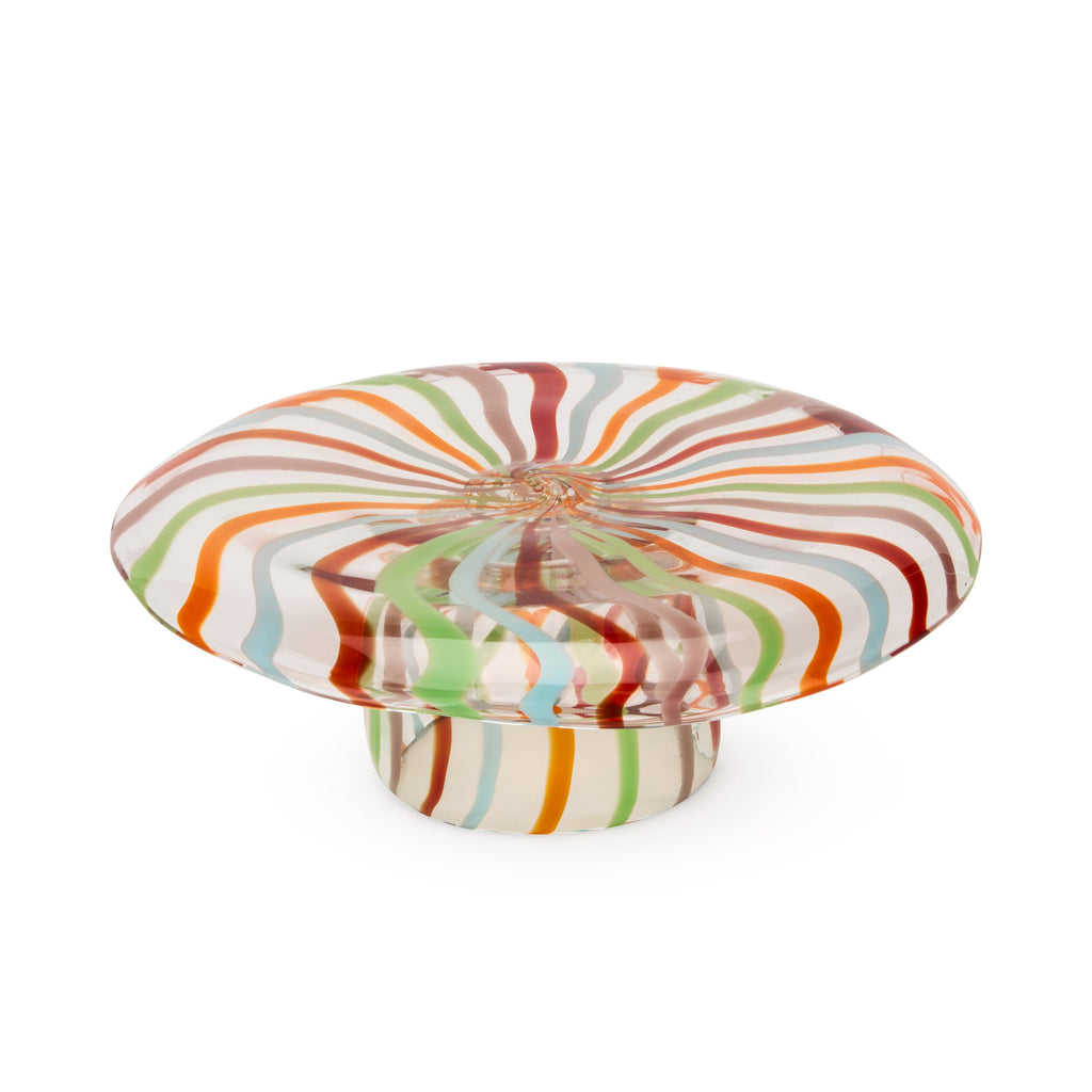 Reversible Cake Stand/Chip &amp; Dip Glass Platter