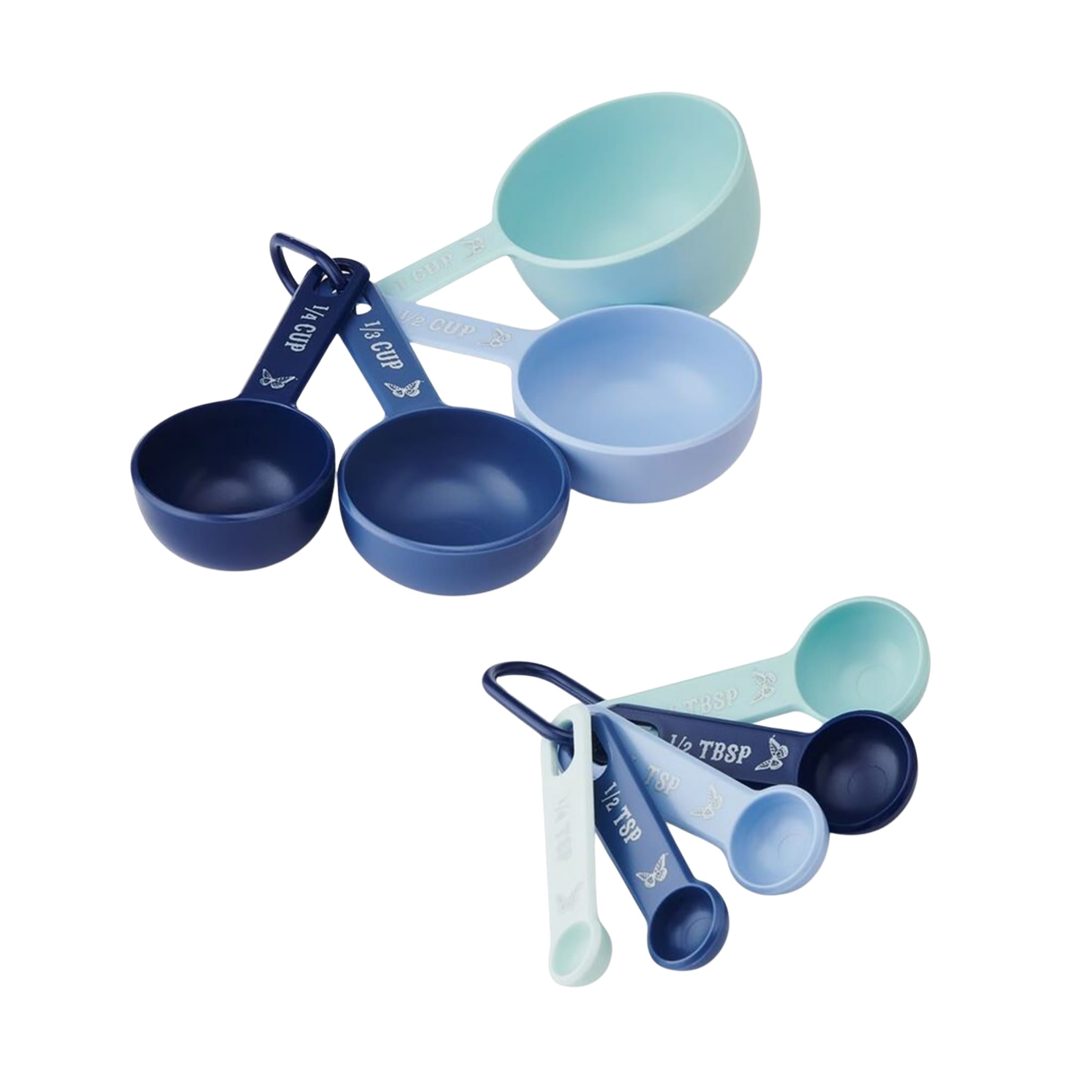 9-Piece Measuring Cups and Measuring Spoons Set, Blue