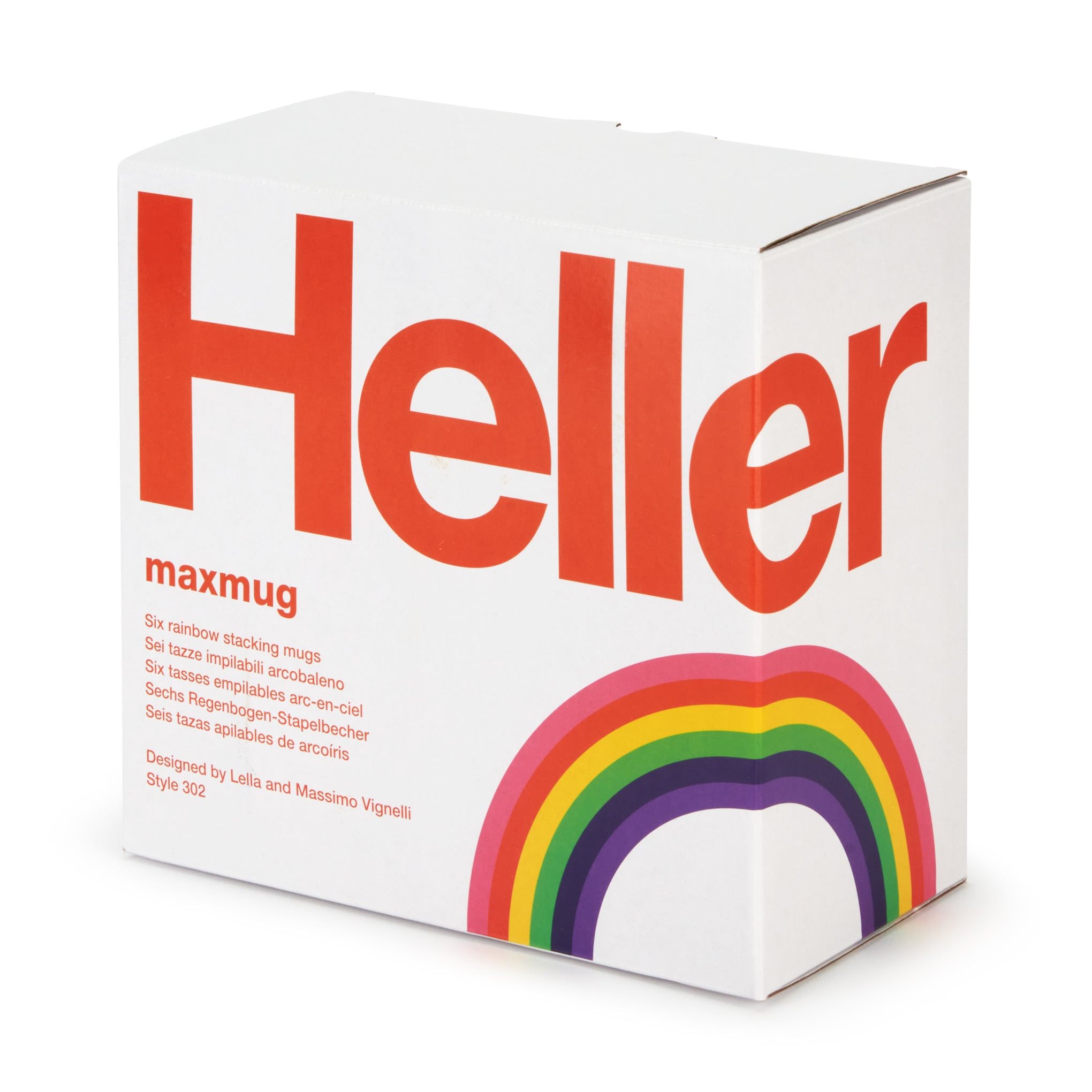 Vignelli Hellerware Rainbow Stacking Dinnerware - Set of 6