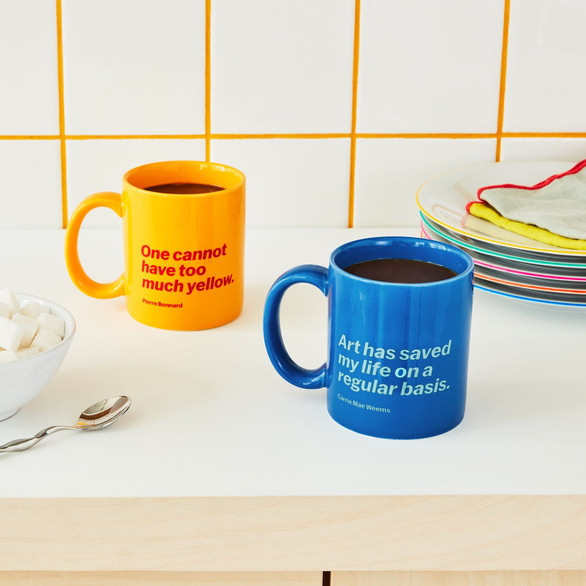 Artist Quote Ceramic Mug - Yellow