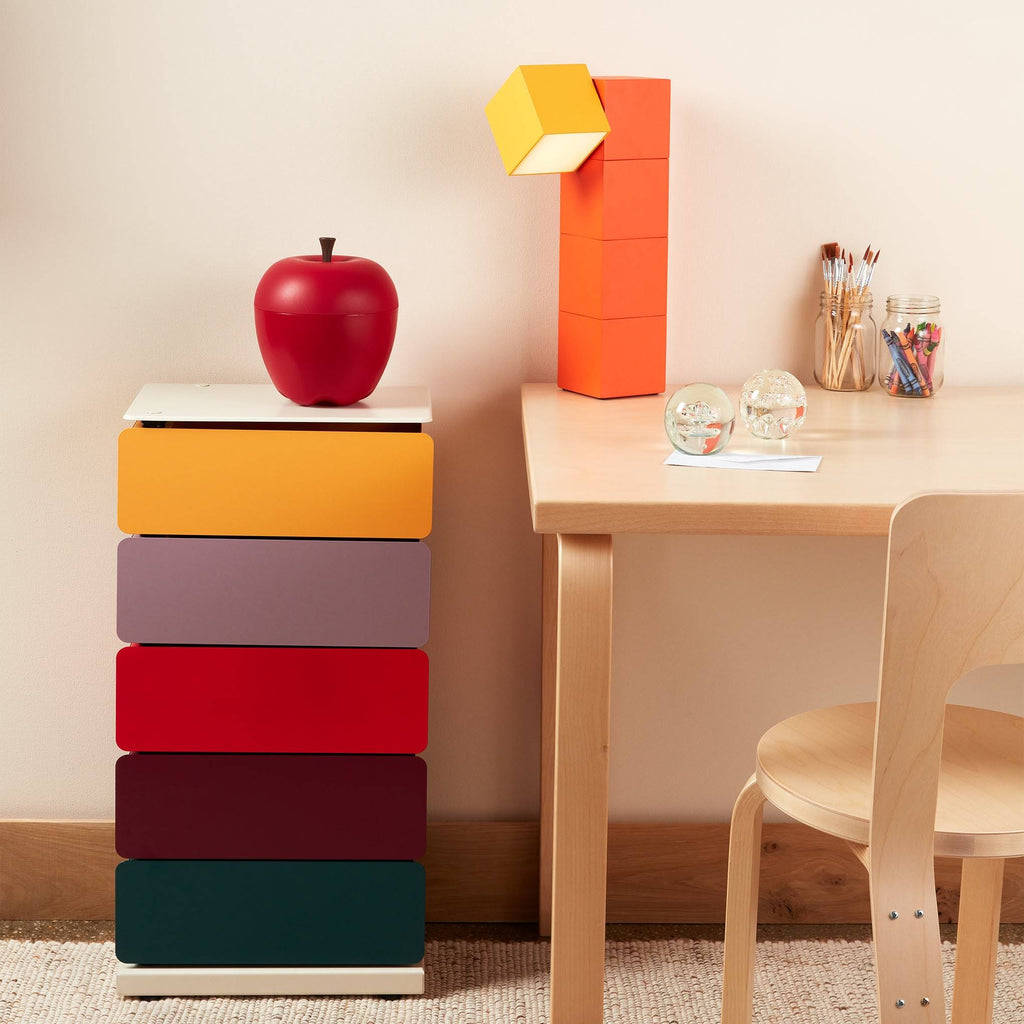 5-Drawer Pivot Cabinet - Yellow/ Red/ Green