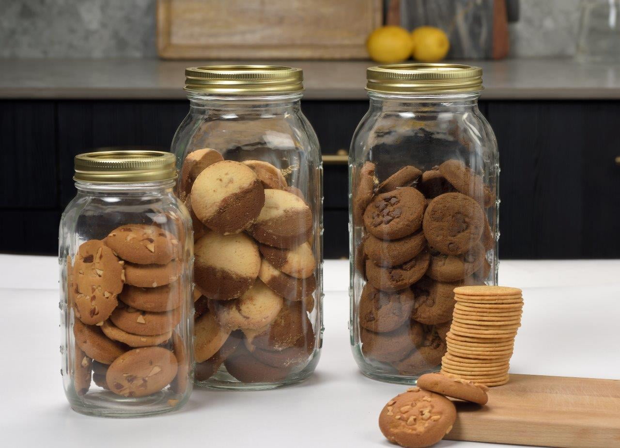 64 oz Mason Jars, Wide Mouth Half Gallon Canning Jars with Lids and Rings, 6-Pack Extra Large Glass Jars for Home Can...