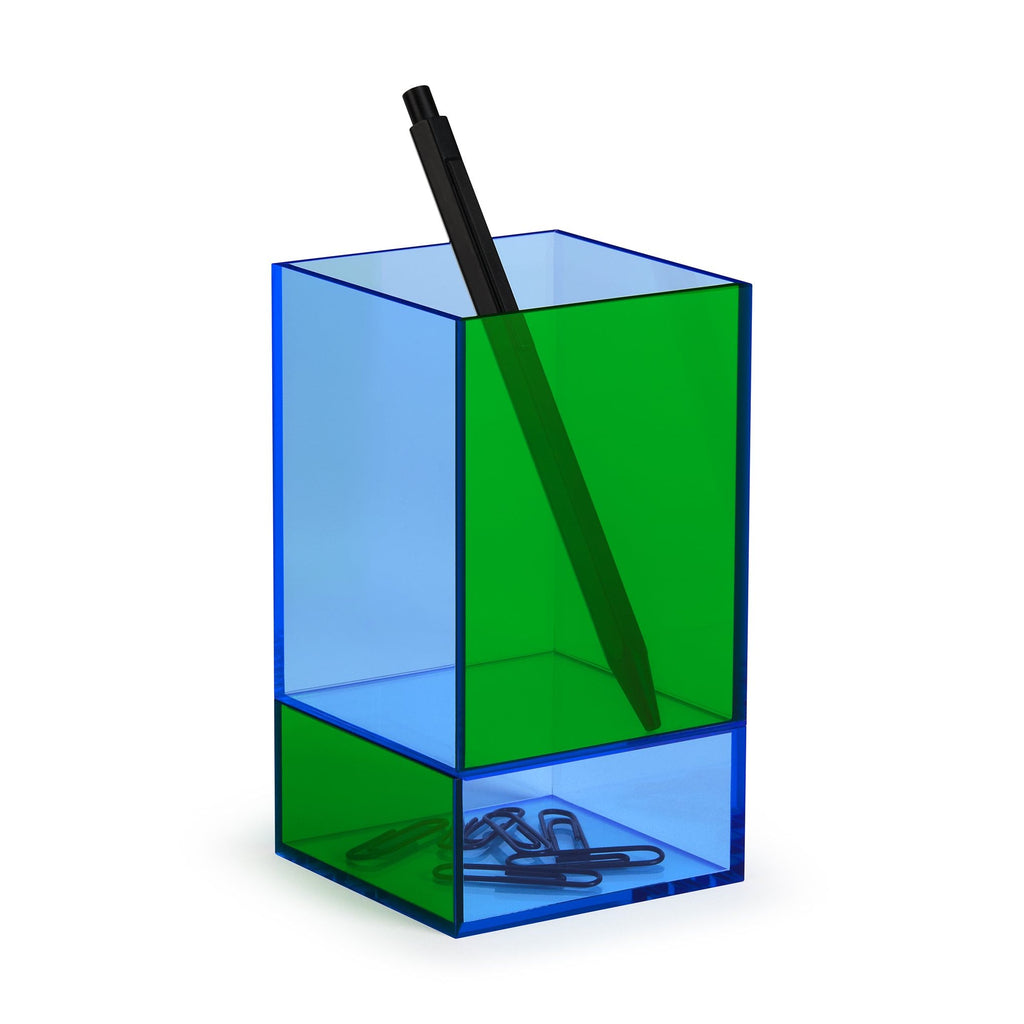 MoMA Colorplay Pen &amp; Pencil Cup Holder - Blue / Green