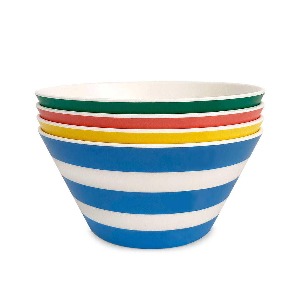 Bamboo Colorful Striped Dinnerware - Set of 4 - Bowl