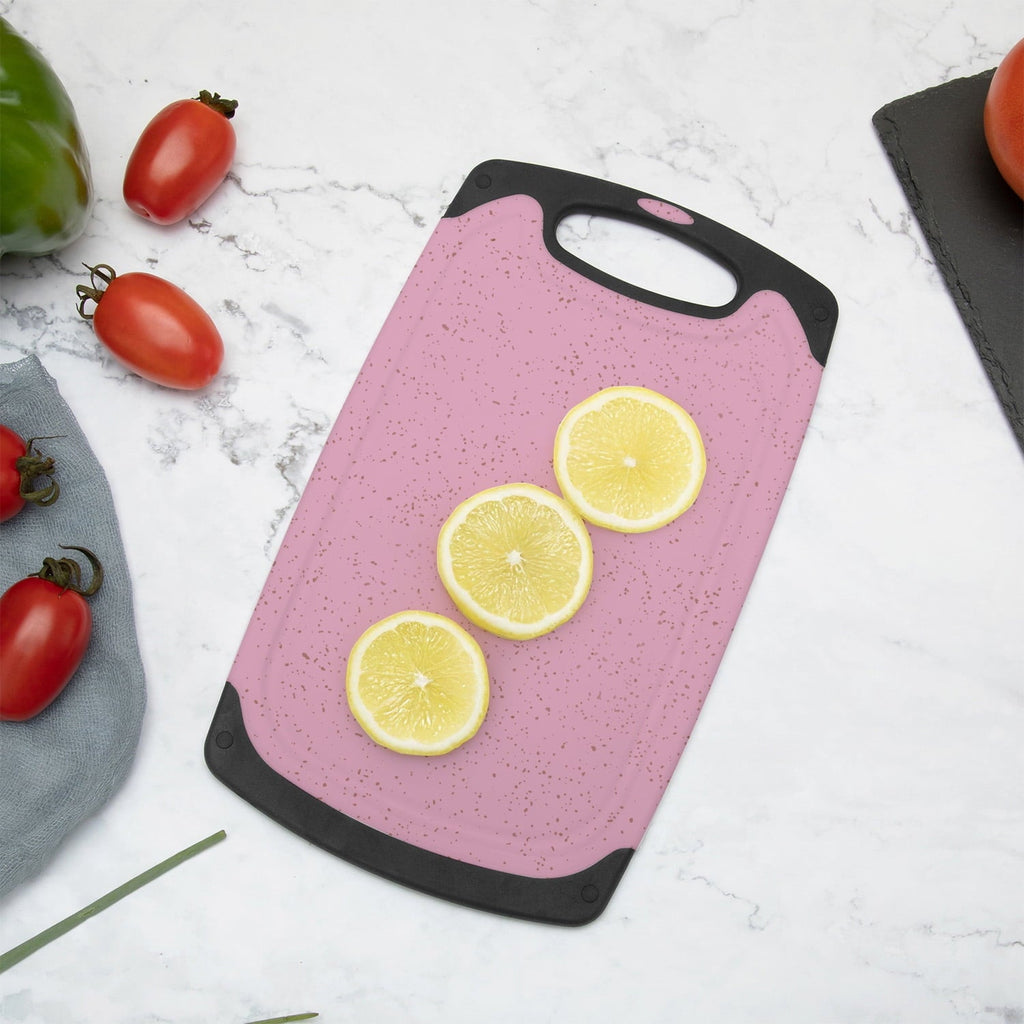 3-Piece Plastic Cutting Board Set, Durable Cutting Boards for Kitchen with Non Slip Handles and Juice Groove, Id...